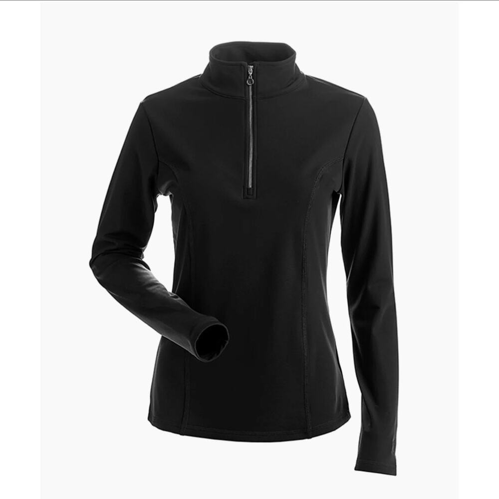 NILS Women's Robin 1/4 Zip Turtleneck Pullover Black Size XL
